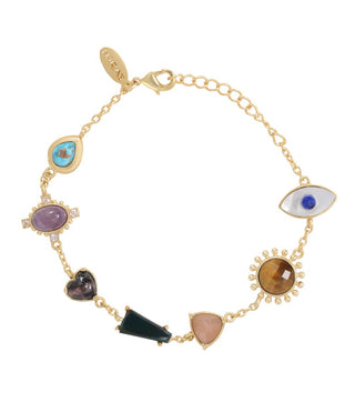 Zariin-Multi Stone Healing Bracelet-INDIASPOPUP.COM