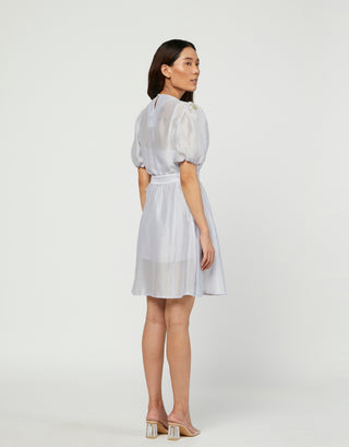 Meadow-Blue Embroidered Cloud Dress-INDIASPOPUP.COM