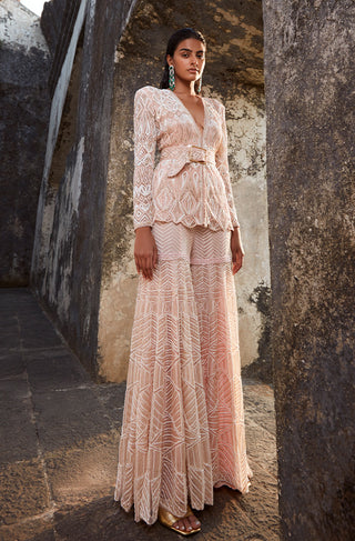 Ritika Mirchandani-Kavi Pink Embroidered Sharara Set-INDIASPOPUP.COM