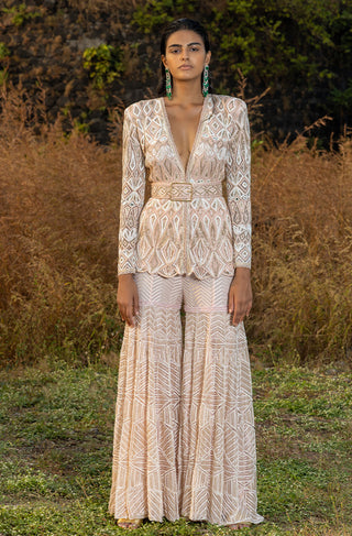 Ritika Mirchandani-Kavi Pink Embroidered Sharara Set-INDIASPOPUP.COM