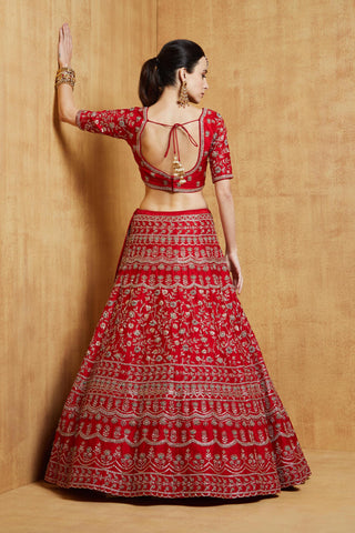 Chamee And Palak-Red Duniya Lehenga Set-INDIASPOPUP.COM