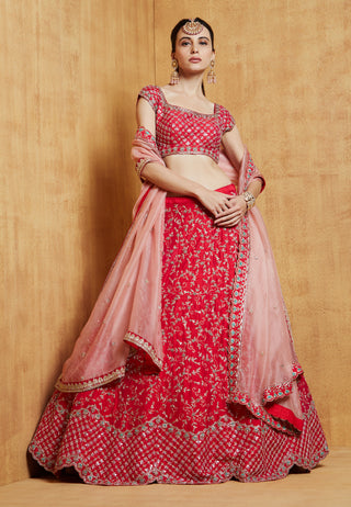 Chamee And Palak-Fuchia Pink Lila Lehenga Set-INDIASPOPUP.COM