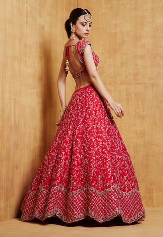 Chamee And Palak-Fuchia Pink Lila Lehenga Set-INDIASPOPUP.COM