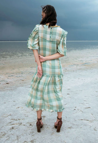 The Loom Art-Mint Green Coral Reefs Dress-INDIASPOPUP.COM