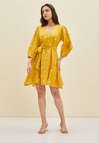 Meadow-Yellow Daffodil Dress-INDIASPOPUP.COM