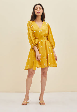 Meadow-Yellow Daffodil Dress-INDIASPOPUP.COM