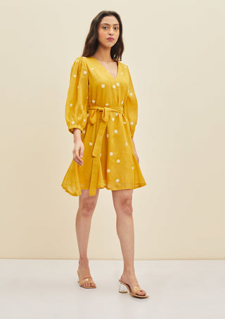 Meadow-Yellow Daffodil Dress-INDIASPOPUP.COM