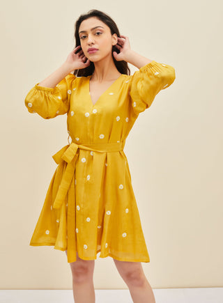 Meadow-Yellow Daffodil Dress-INDIASPOPUP.COM