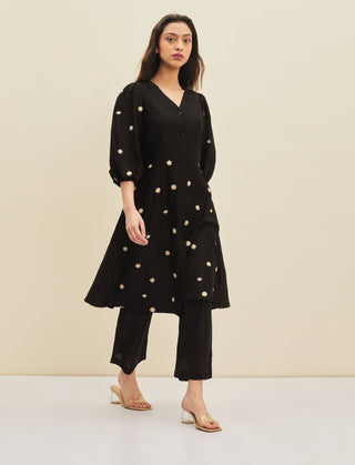 Meadow-Black Docia Tunic Set-INDIASPOPUP.COM