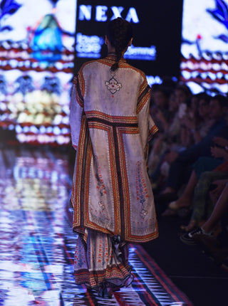 Rajdeep Ranawat-Taupe Printed Kurta & Pants  With Coverup-INDIASPOPUP.COM