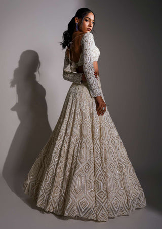 Ritika Mirchandani-Ivory Gold Lehenga Set-INDIASPOPUP.COM