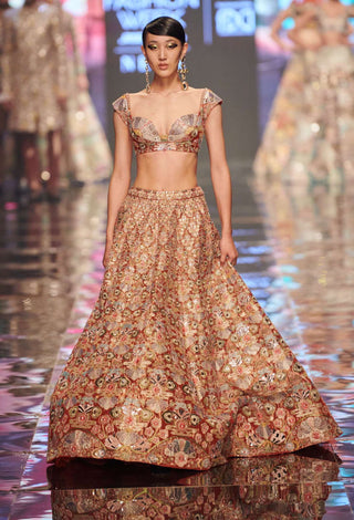 Aisha Rao-Red Embellished Lehenga Set-INDIASPOPUP.COM