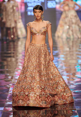 Aisha Rao-Red Embellished Lehenga Set-INDIASPOPUP.COM