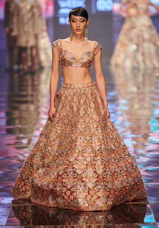 Aisha Rao-Red Embellished Lehenga Set-INDIASPOPUP.COM