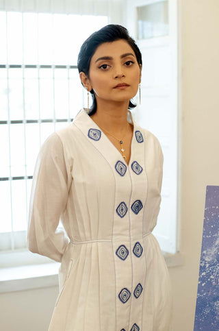 The Loom Art-A-Line Cloudy Day Dress-INDIASPOPUP.COM