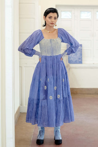 The Loom Art-Blue Serene Dream Dress-INDIASPOPUP.COM