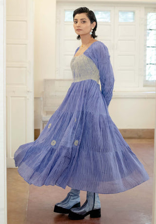 The Loom Art-Blue Serene Dream Dress-INDIASPOPUP.COM