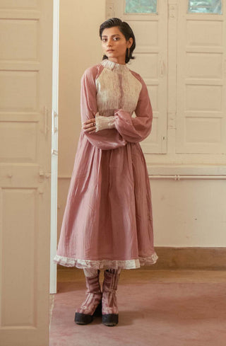 The Loom Art-Dusty Blush Dress-INDIASPOPUP.COM