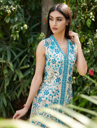 Aman Takyar-Ivory Embroidered Kurta Set-INDIASPOPUP.COM