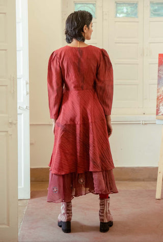 The Loom Art-Red Twilight Dress-INDIASPOPUP.COM