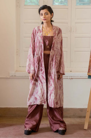 The Loom Art-Rosewood Blazer With Pant And Top-INDIASPOPUP.COM