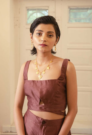 The Loom Art-Rosewood Blazer With Pant And Top-INDIASPOPUP.COM