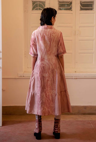 The Loom Art-Coral Rust Dress-INDIASPOPUP.COM