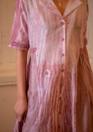 The Loom Art-Coral Rust Dress-INDIASPOPUP.COM