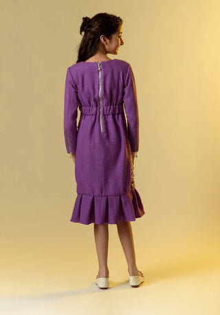 Littleens-Lavender Pearl Dress-INDIASPOPUP.COM