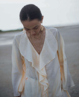 The Loom Art-Daffodill Bias Cut Shirt-INDIASPOPUP.COM