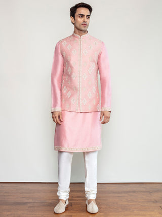 Arjun Kilachand-Dark Pink Bundi Set-INDIASPOPUP.COM