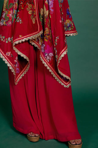 Varun Bahl-Fuchsia Pink Printed Tunic With Pant-INDIASPOPUP.COM