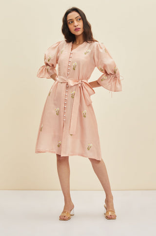 Meadow-Blush Pink Estee Dress-INDIASPOPUP.COM