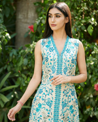 Aman Takyar-Ivory Embroidered Kurta Set-INDIASPOPUP.COM