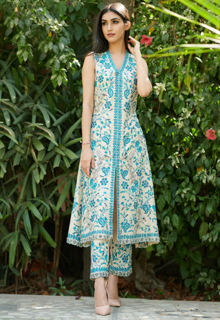 Aman Takyar-Ivory Embroidered Kurta Set-INDIASPOPUP.COM