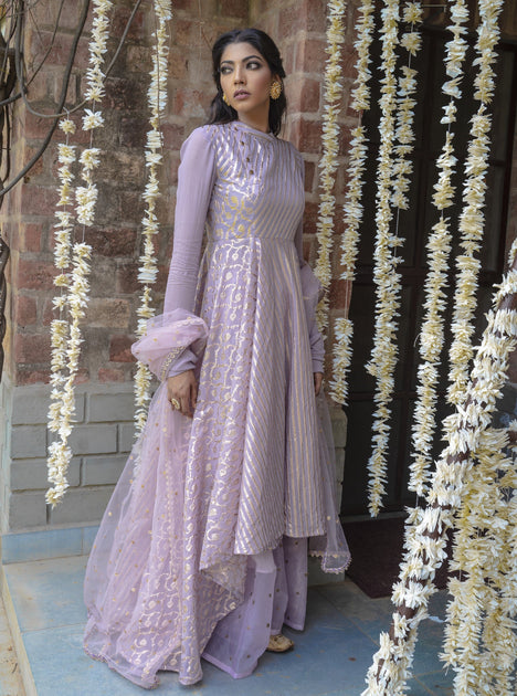 Mauve anarkali best sale