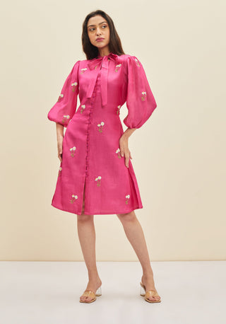 Meadow-Fuchsia Pink Ida Dress-INDIASPOPUP.COM