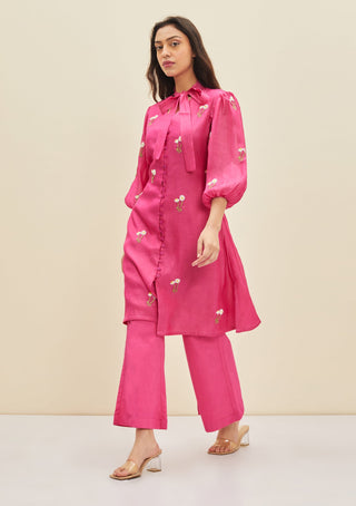 Meadow-Fuchsia Pink Ida Tunic Set-INDIASPOPUP.COM