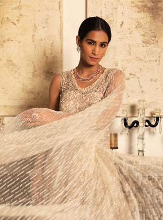 Niharika Kamani-Dusty Pink Lehenga Set & Dupatta-INDIASPOPUP.COM