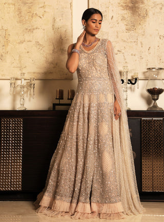 Niharika Kamani-Dusty Pink Lehenga Set & Dupatta-INDIASPOPUP.COM