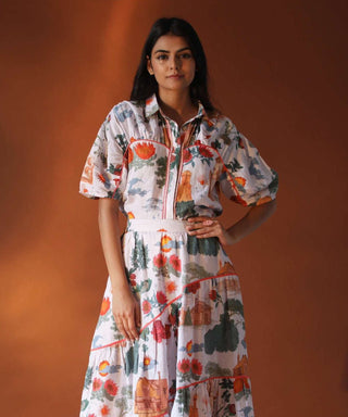 Pozruh-Crescent White Top-INDIASPOPUP.COM