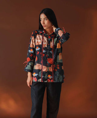 Pozruh-Mercury Black Printed Shirt-INDIASPOPUP.COM