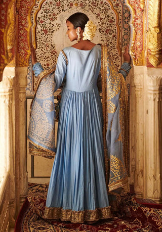 Itrh-Powder Blue Angrakha With Churidar-INDIASPOPUP.COM