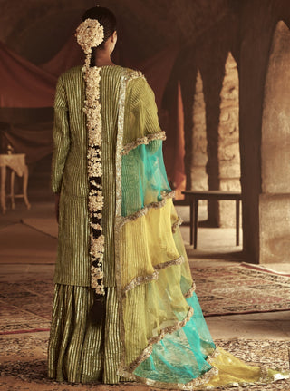 Itrh-Olive Green Eiva Garara Set-INDIASPOPUP.COM
