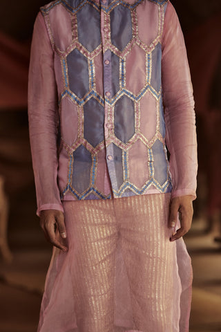 Itrh-Pink And Blue Jahangir Bundi-INDIASPOPUP.COM