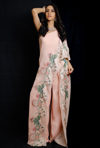 Archana Kochhar-Pink Floral Jumpsuit-INDIASPOPUP.COM