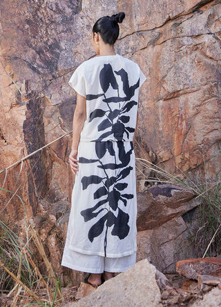 Kharakapas-Black White Kimono Top-INDIASPOPUP.COM