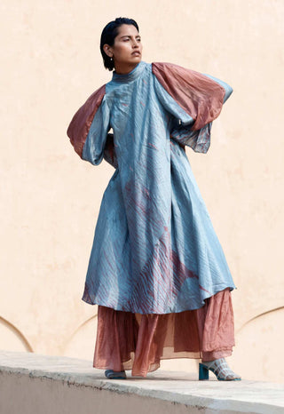 The Loom Art-Blush Teal Dress-INDIASPOPUP.COM