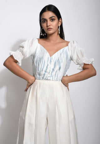 The Loom Art-Ikigai Cobalt Top-INDIASPOPUP.COM