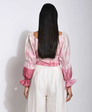 The Loom Art-Ikigai Magenta Top-INDIASPOPUP.COM